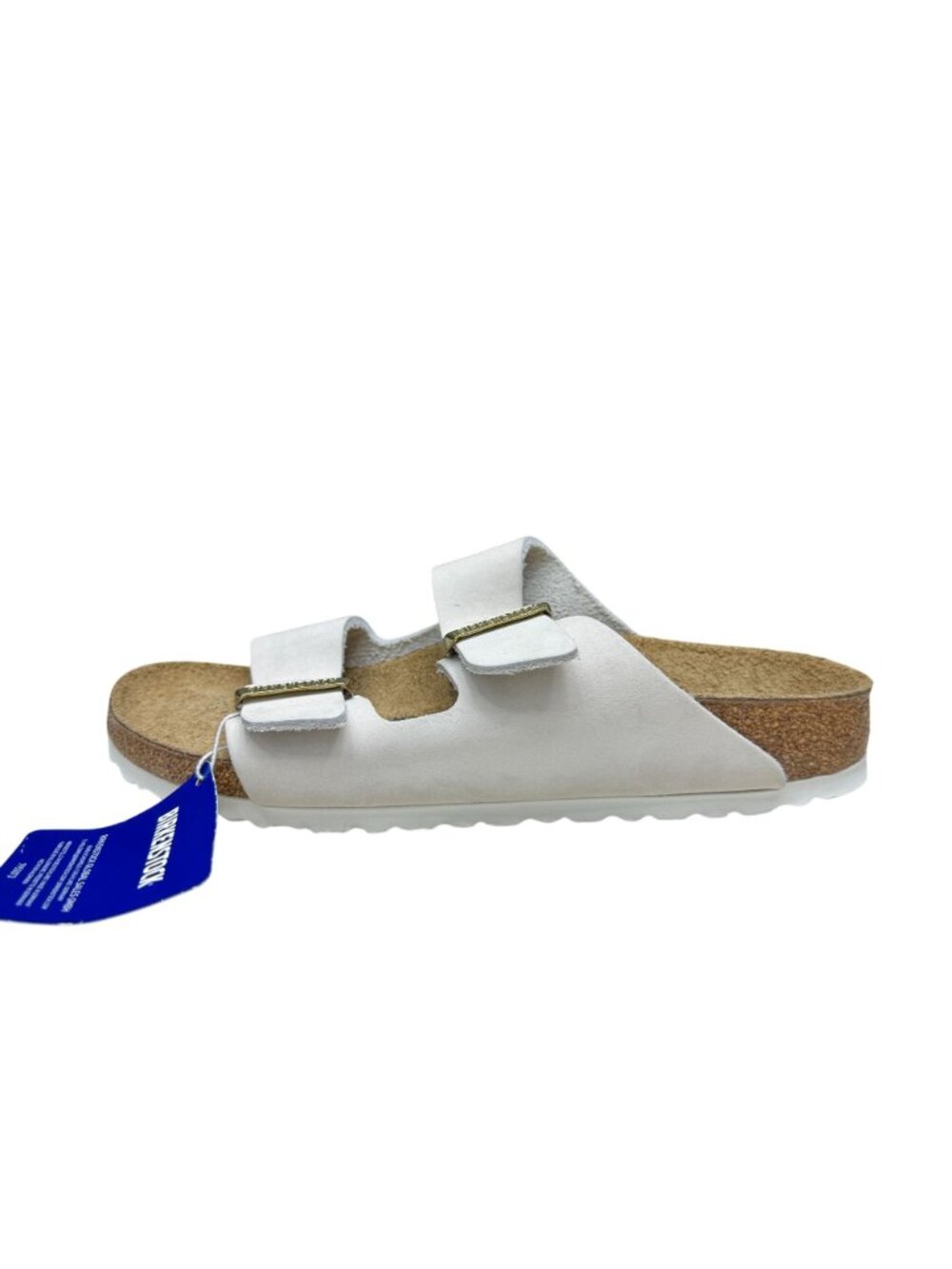 Birkenstock Arizona Birko-Flor Sandals Women's White Gold Buckle, Size 39 NWOB - Picture 5 of 9